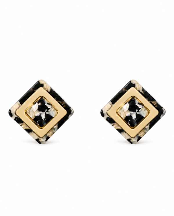 Aros Geométricos Marble Noir