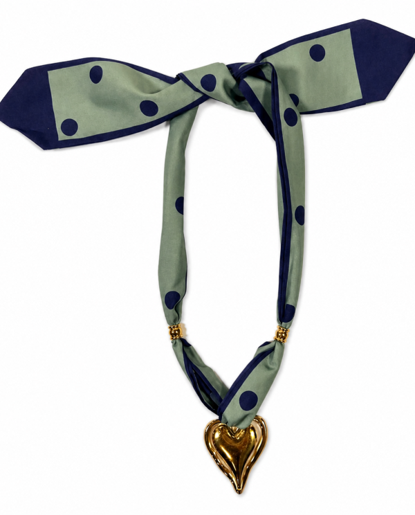 COLLAR TELA ESTAMPADO LUNARES