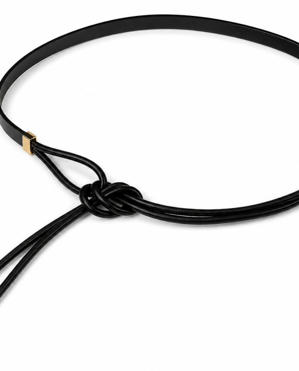 Cinturon Negro  Eco-Cuero lazo ajustable