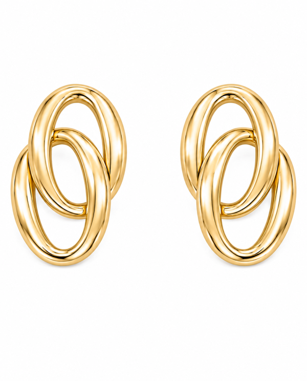 Aros Eslabones Dorados