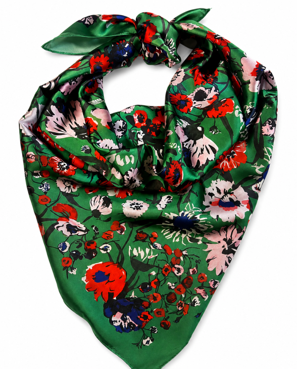 Pañuelo Floral Teal Essence