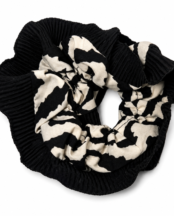 Scrunchie Zebra Noir
