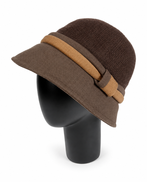 Sombrero Cloche Taupe Bicolor