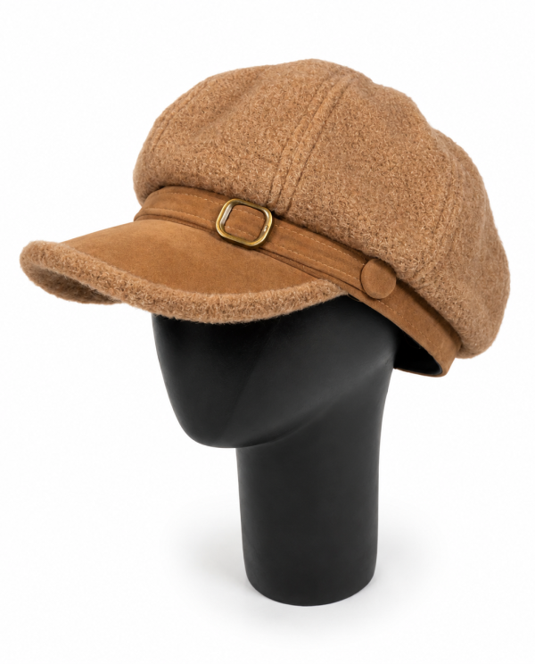 Boina Newsboy Camel Hebilla Gold