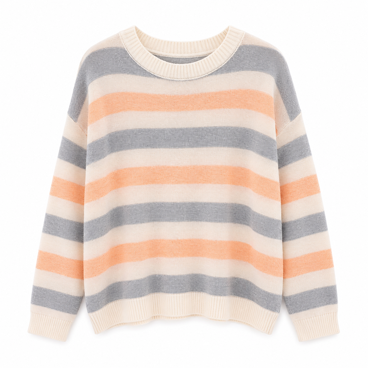 Sweater Rayado Durazno Pastel