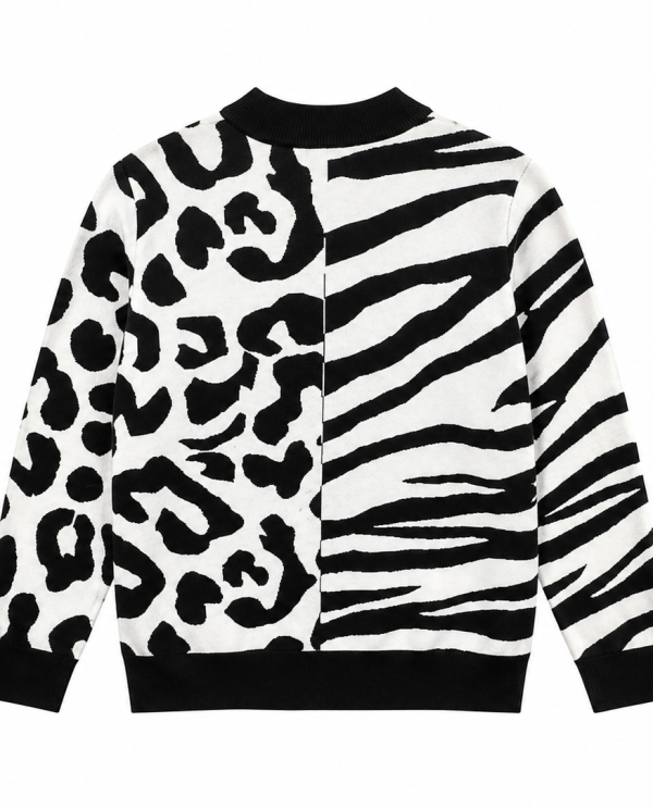 Sweater Safari Bicolor Blanco y Negro