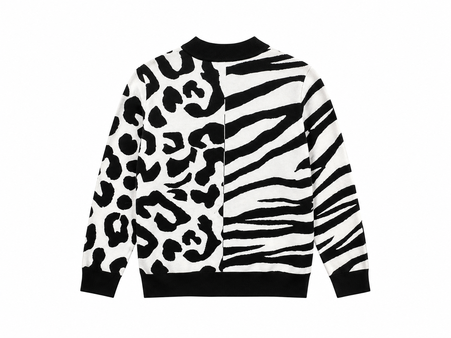 Sweater Safari Bicolor Blanco y Negro