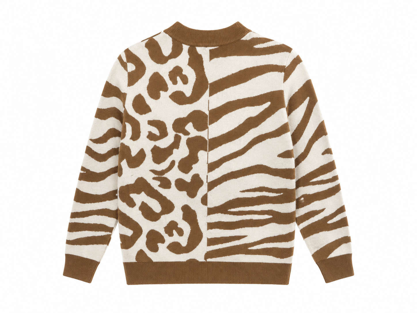 Sweater Safari Bicolor Café y Crema
