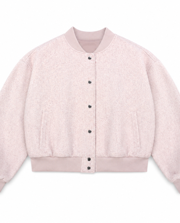 Chaqueta rosa tipo bomber