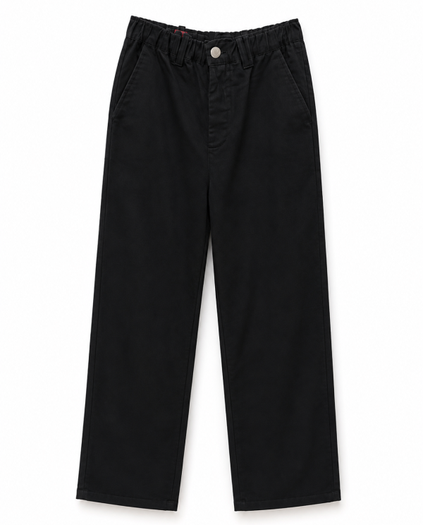 Pantalón Negro Clásico Cintura Elasticada